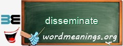 WordMeaning blackboard for disseminate